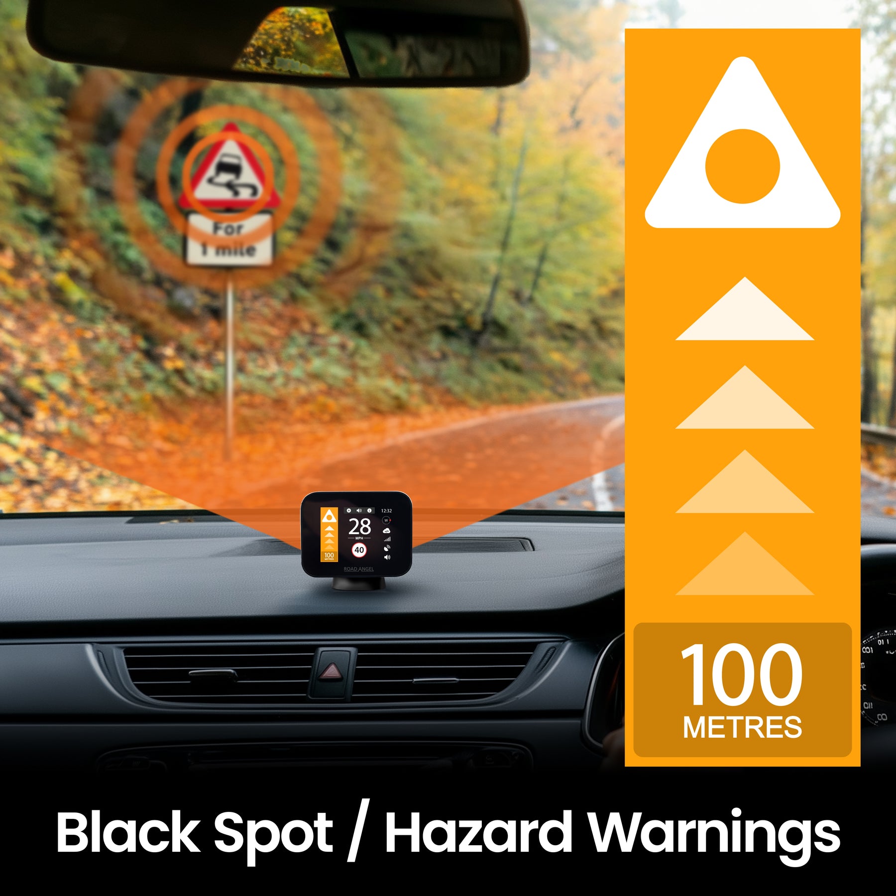 NEW - Pure Sync - Smart Road Safety & Speed Awareness Assistant with Camera Alerts 