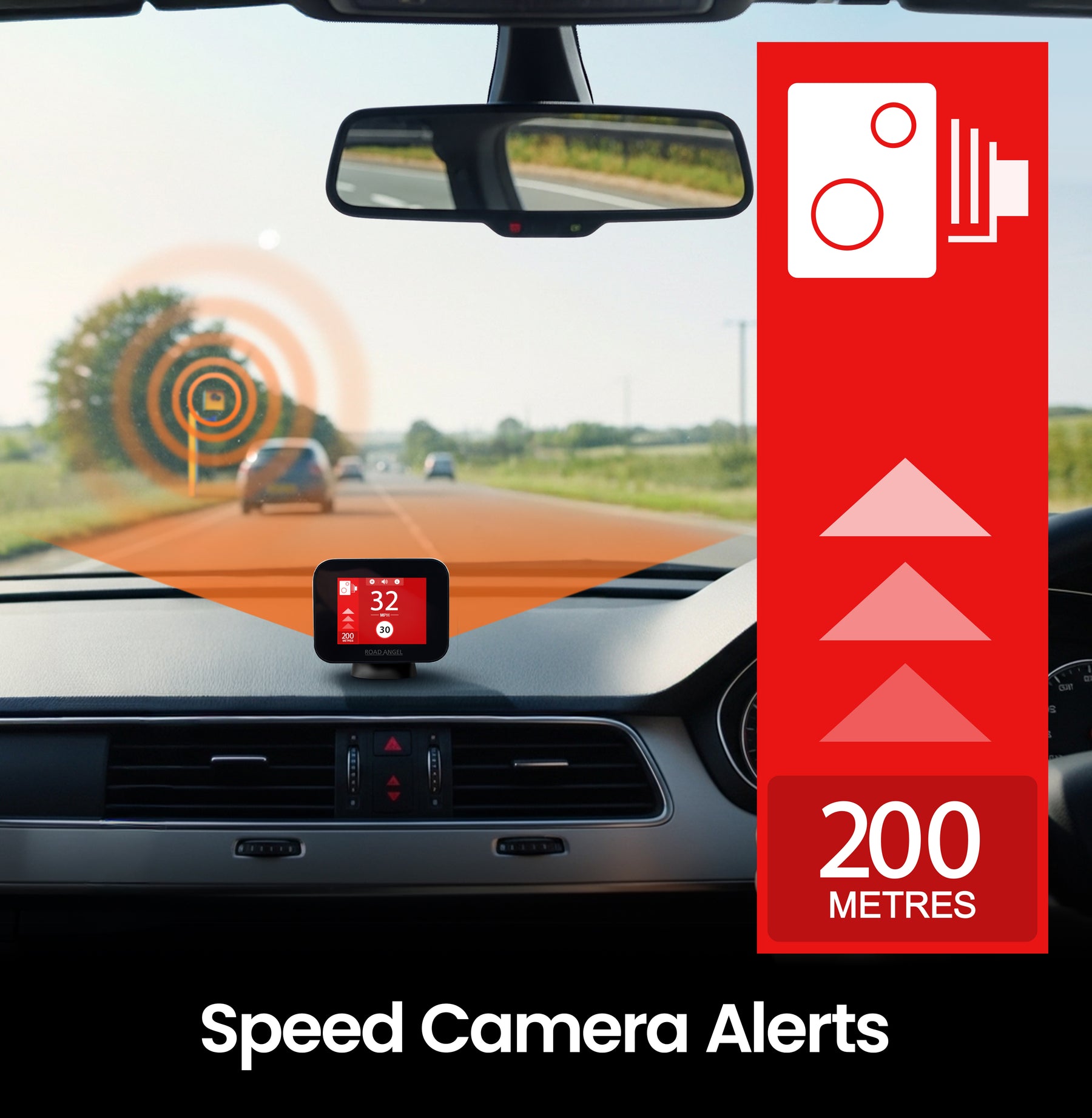 NEW - Pure Sync - Smart Road Safety & Speed Awareness Assistant with Camera Alerts 