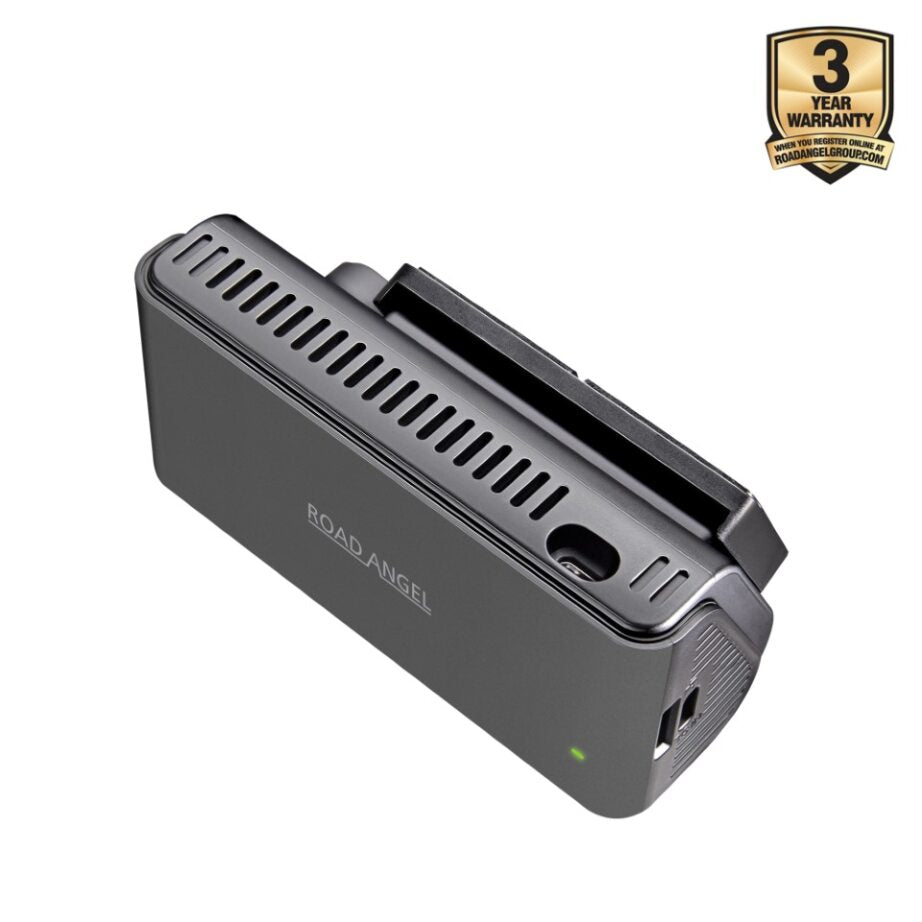 New - Road Angel Halo Edge 4K Single Dash Cam with Parking Mode & Quick Release Mounting With 64GB SD Card & Hardwiring Kit Bundle