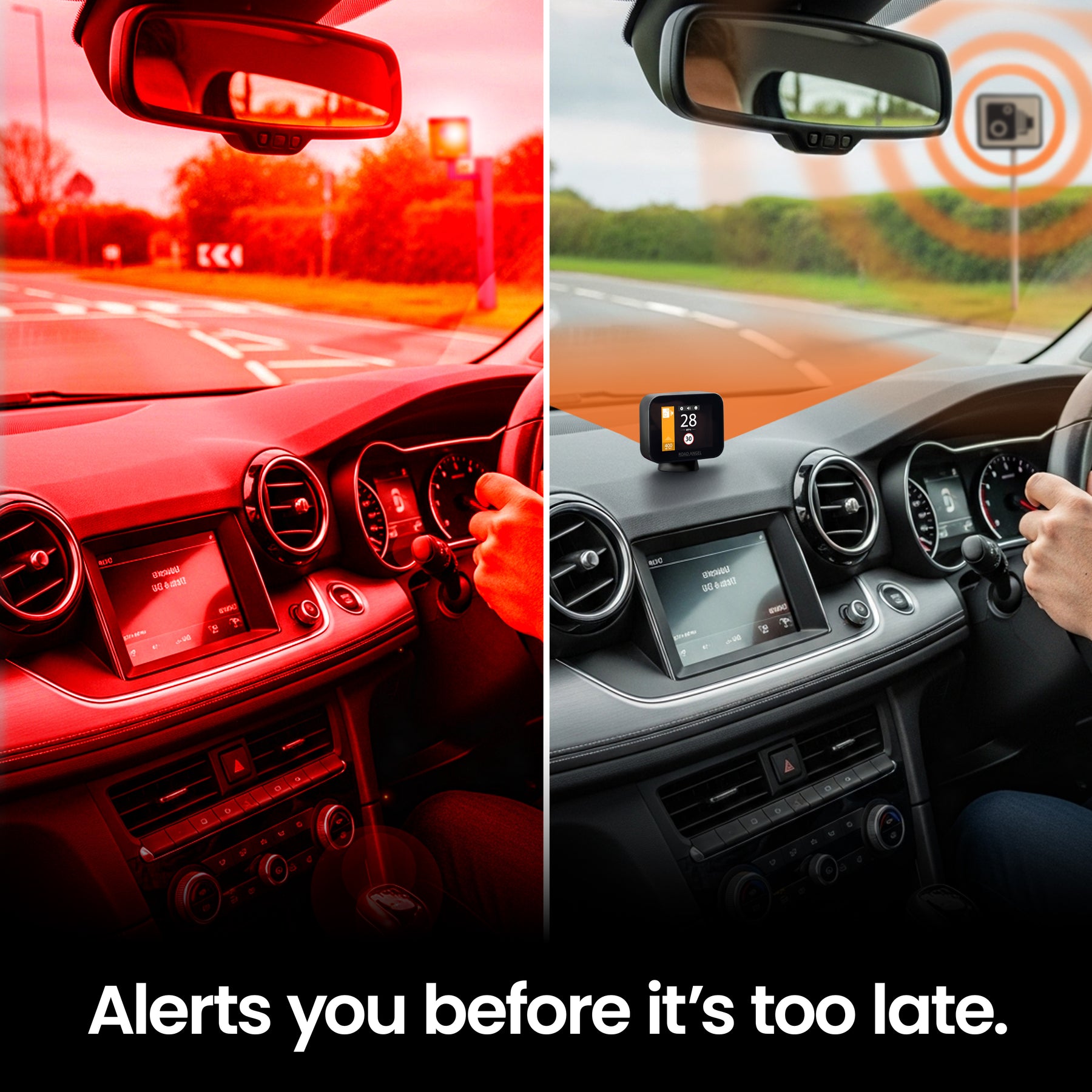 NEW - Pure Sync - Smart Road Safety & Speed Awareness Assistant with Camera Alerts 