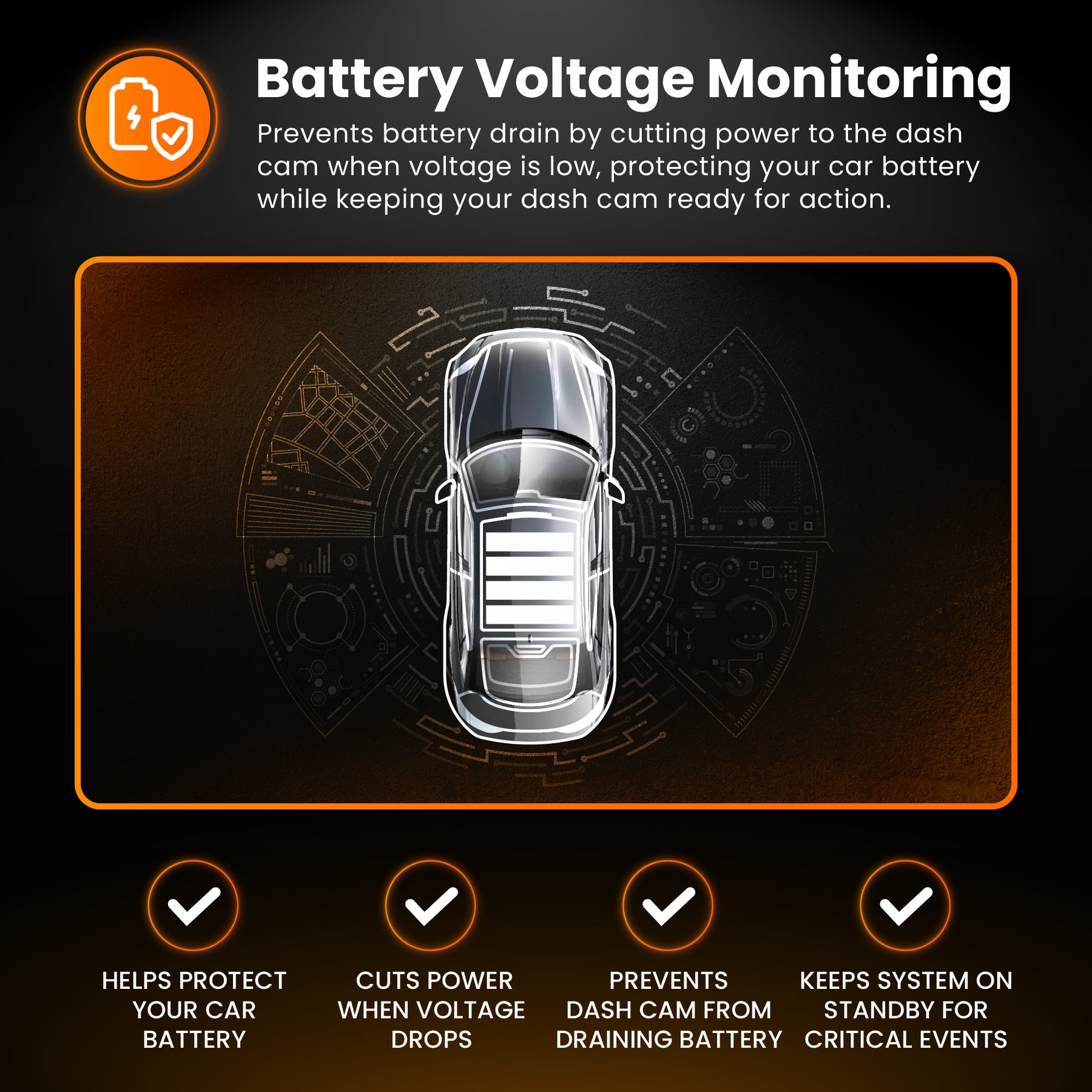 NEW - HWK5VC-OBD Road Angel Halo Dash Cam 5V 2-in-1 Hardwire Kit- USB Type-C, Fuse Taps & OBD 2