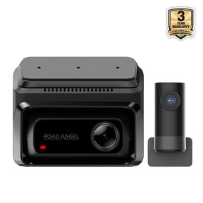 NEW - Road Angel Halo Elite 4K (2160p) & 1K (1080p) Dual Dash Cam With Sony Starvis 2 Enhanced Night Vision Video Technology!- With 64GB SD Card & Hardwiring Kit Bundle