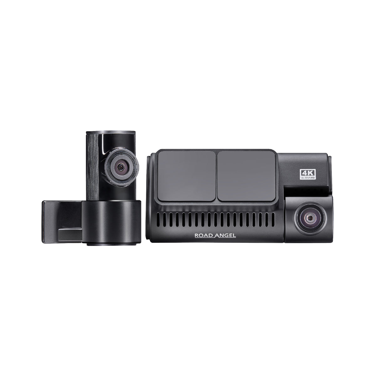 New- Road Angel Halo Ultima 4K Dual Dash Cam with Parking Mode & Quick Release mounting