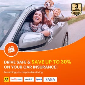 NEW - Halo Vision 3 4K – 2160p & 1080p Front & Rear Anti-Glare Mirror Dash Cam with integrated 10 inch LCD touchscreen with 64GB SD Card & Hardwiring Kit Bundle