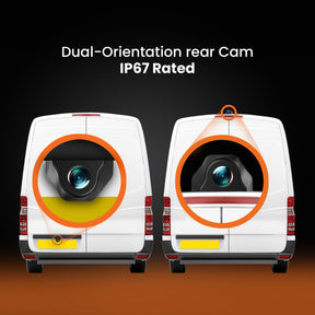 New - Halo View 3 4K – 2160p & 1080p Front & Rear Anti-Glare Mirror Dash Cam with integrated 10 inch LCD touchscreen & Reverse Parking Aid With 64GB SD Card & Hardwiring Kit Bundle